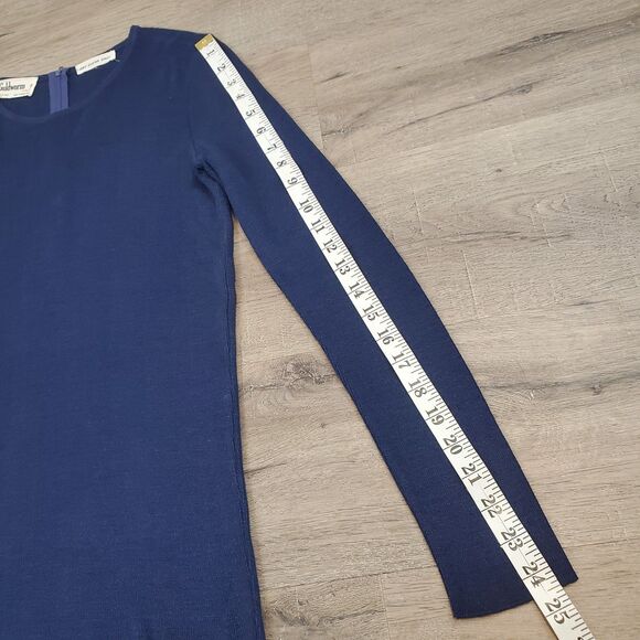 Rare Vintage 70s Goldworm Tussah Silk Knit Top Royal Blue Italy Luxury Designer - Picture 8 of 11